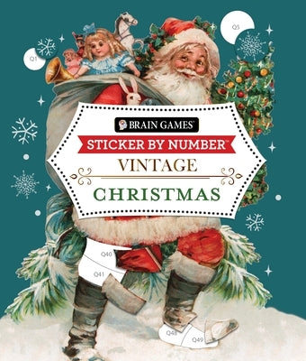 Brain Games - Sticker by Number - Vintage: Christmas (28 Images to Sticker) by Publications International Ltd