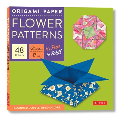 Origami Paper 6 3/4 (17 CM) Flower Patterns 48 Sheets: Tuttle Origami Paper: Double-Side Origami Sheets Printed with 8 Different Designs: Instructions by Tuttle Studio