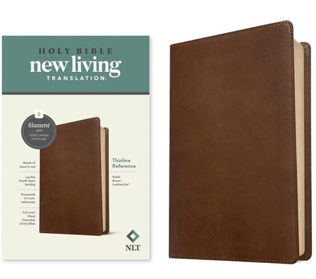 NLT Thinline Reference Bible, Filament Enabled Edition (Red Letter, Leatherlike, Rustic Brown) by New Living Translation