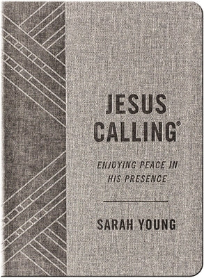 Jesus Calling, Textured Gray Leathersoft, with Full Scriptures: Enjoying Peace in His Presence (a 365-Day Devotional) by Young, Sarah
