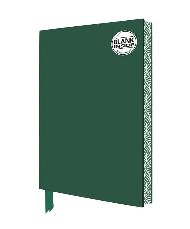Racing Green Blank Artisan Notebook (Flame Tree Journals) by