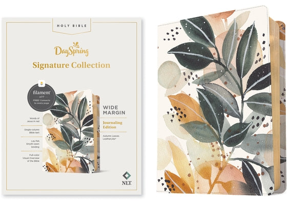 NLT Wide Margin Bible, Filament Enabled (Leatherlike, Autumn Leaves, Red Letter): Dayspring Signature Collection by New Living Translation