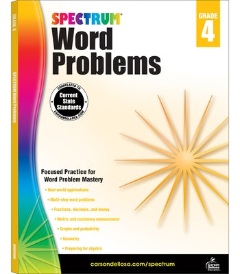 Word Problems, Grade 4: Volume 77 by Spectrum