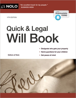 Quick & Legal Will Book by Clifford, Denis