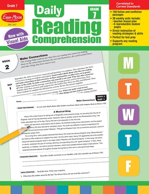 Daily Reading Comprehension, Grade 7 Teacher Edition by Evan-Moor Educational Publishers